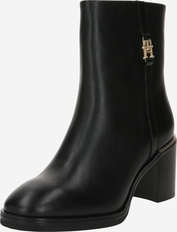 TOMMY HILFIGER Ankle Boots in Black: front