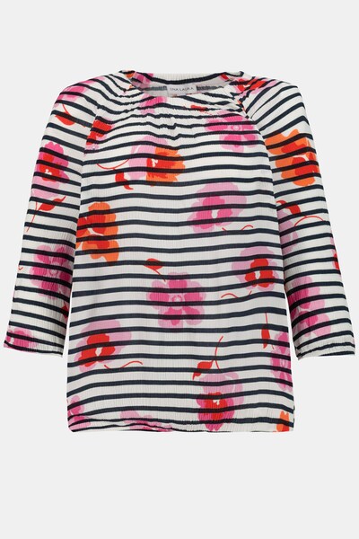 Gina Laura Gina Laura Damen Bluse Ringel Bluten Elastische Bundchen Crincle 724707 In Mischfarben About You