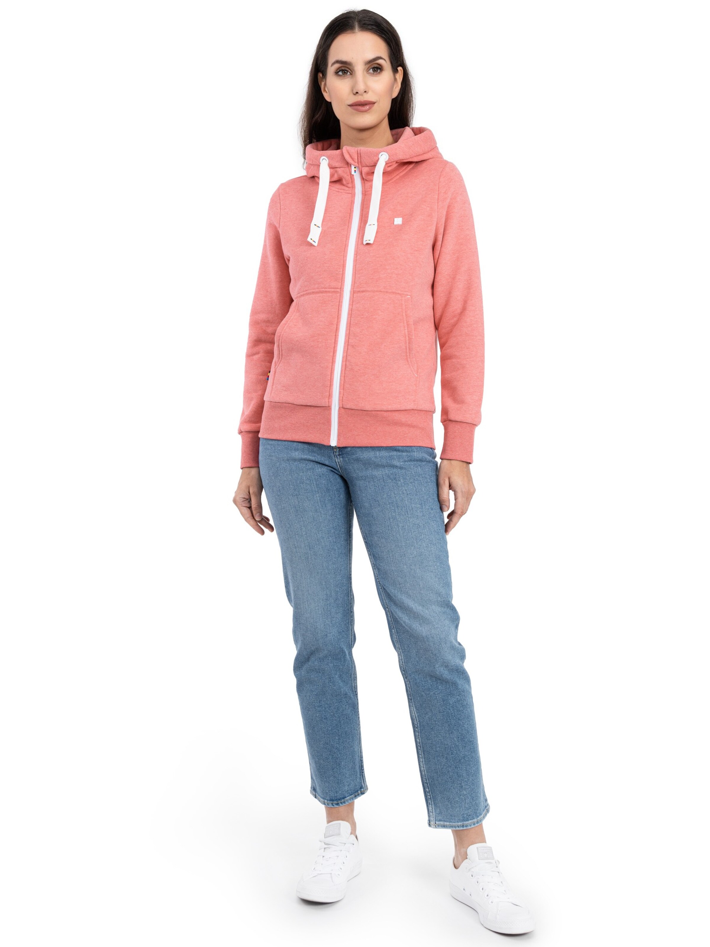 deproc Sweatjacke 'FinjaCMYK II'‌‌‌ in Pink