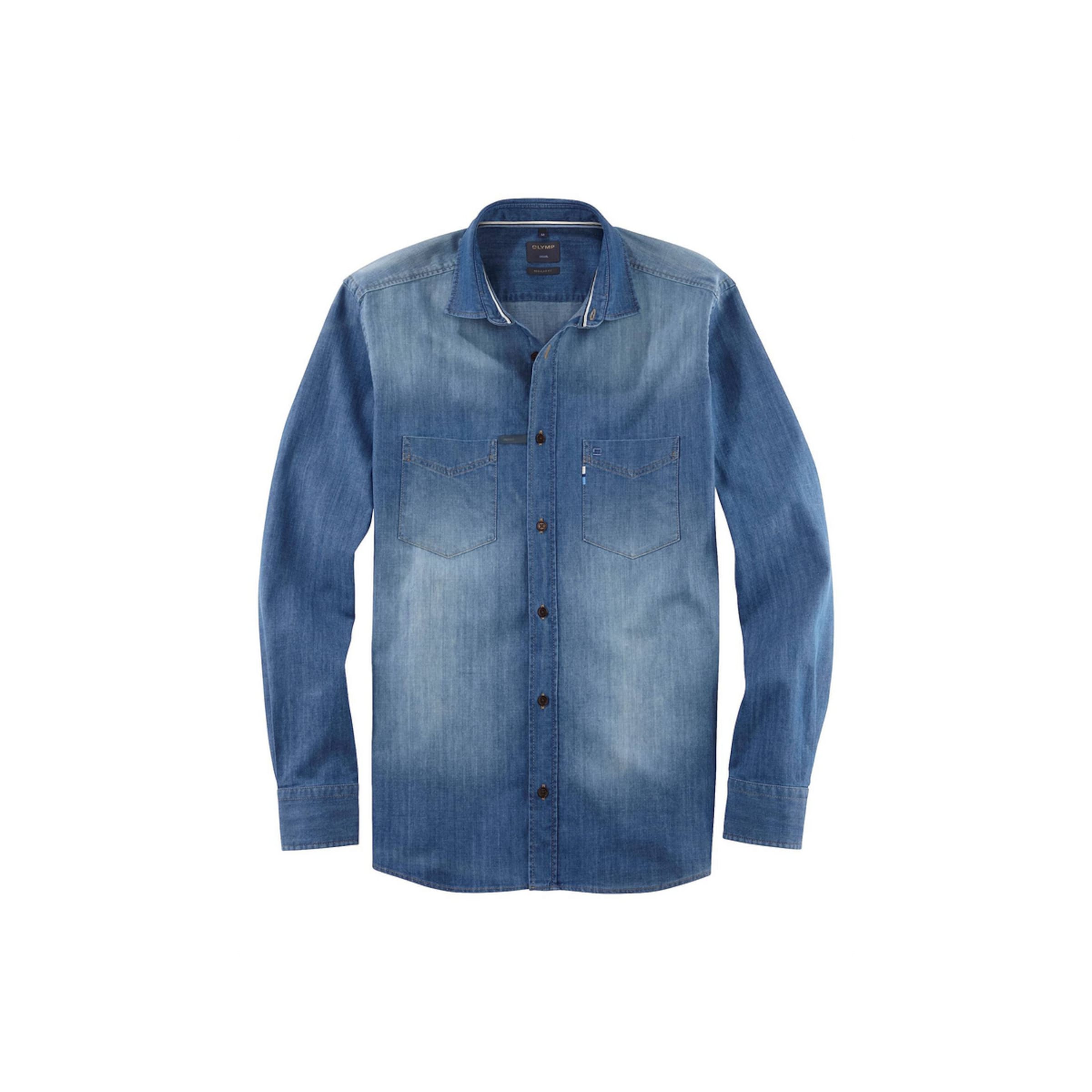 OLYMP Regular fit Button Up Shirt in Blue: front