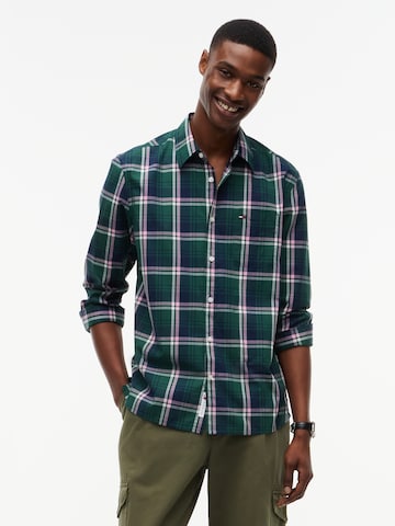 Regular fit Cămașă de la Tommy Jeans pe verde: față