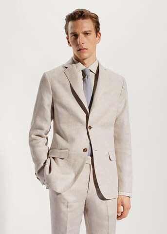 MANGO MAN Regular fit Suit Jacket 'Florida' in Beige: front