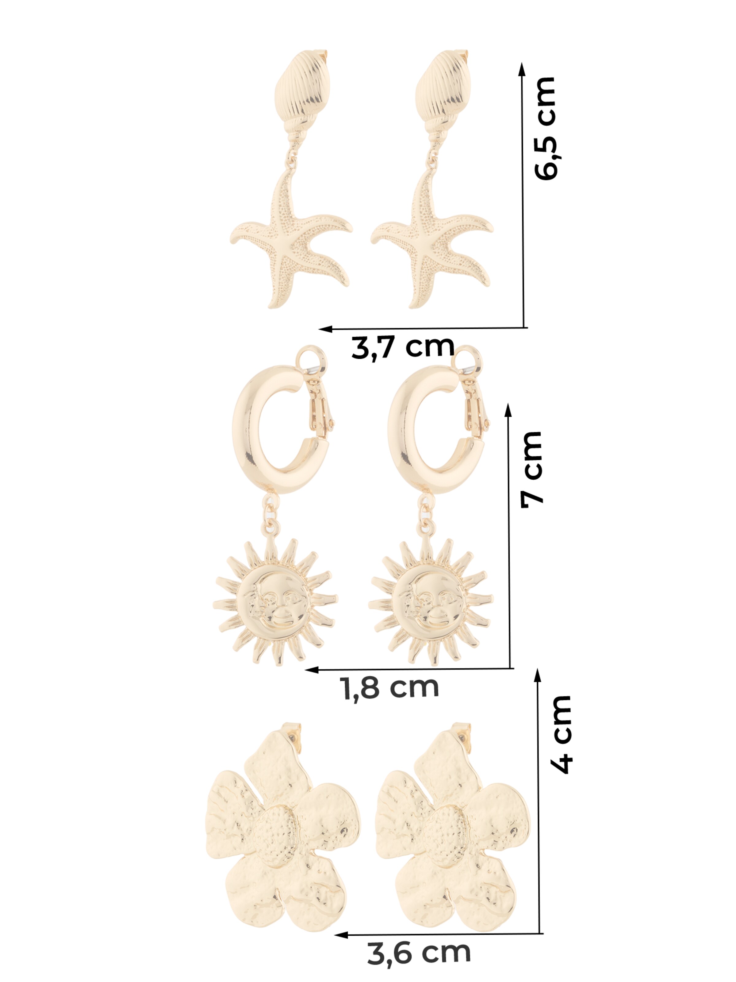 ABOUT YOU - Pendientes en oro