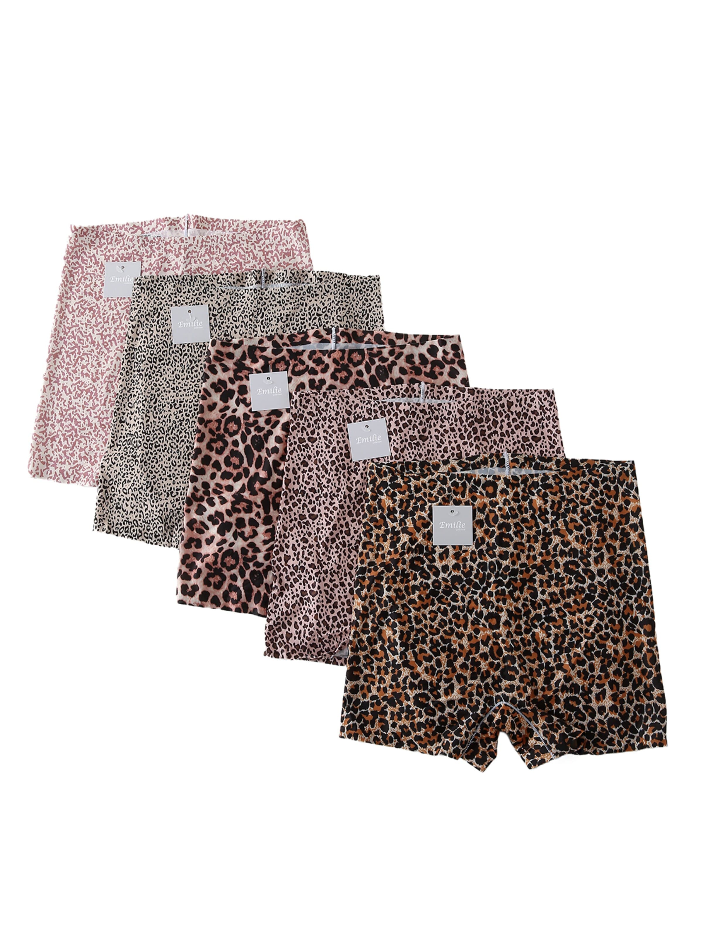 Emilie collection Panty 'Multipack 10 ladies shorts animal print' in Beige