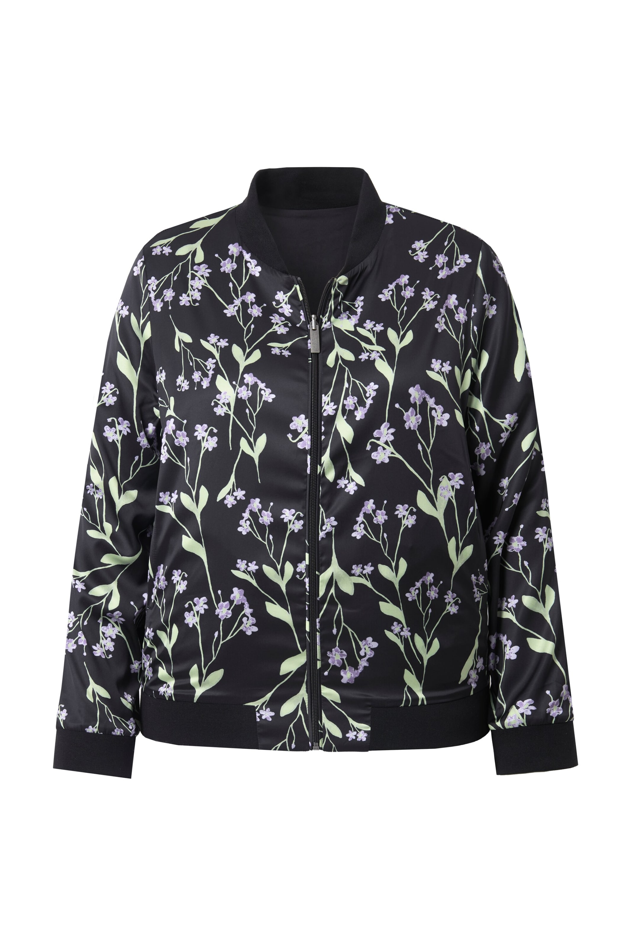 Ulla Popken Between-season jacket in Black: front