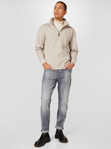 TOM TAILOR DENIM Sweatshirt in Beige