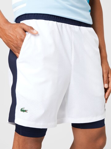 Regular Pantalon de sport Lacoste Sport en blanc