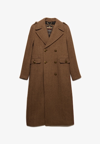 Manteau d’hiver Superdry en marron : devant