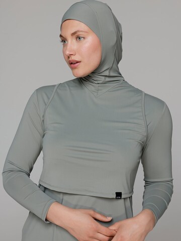 SIYA Swimwear T-shirt Swimsuit 'Hijab' in Grey: front