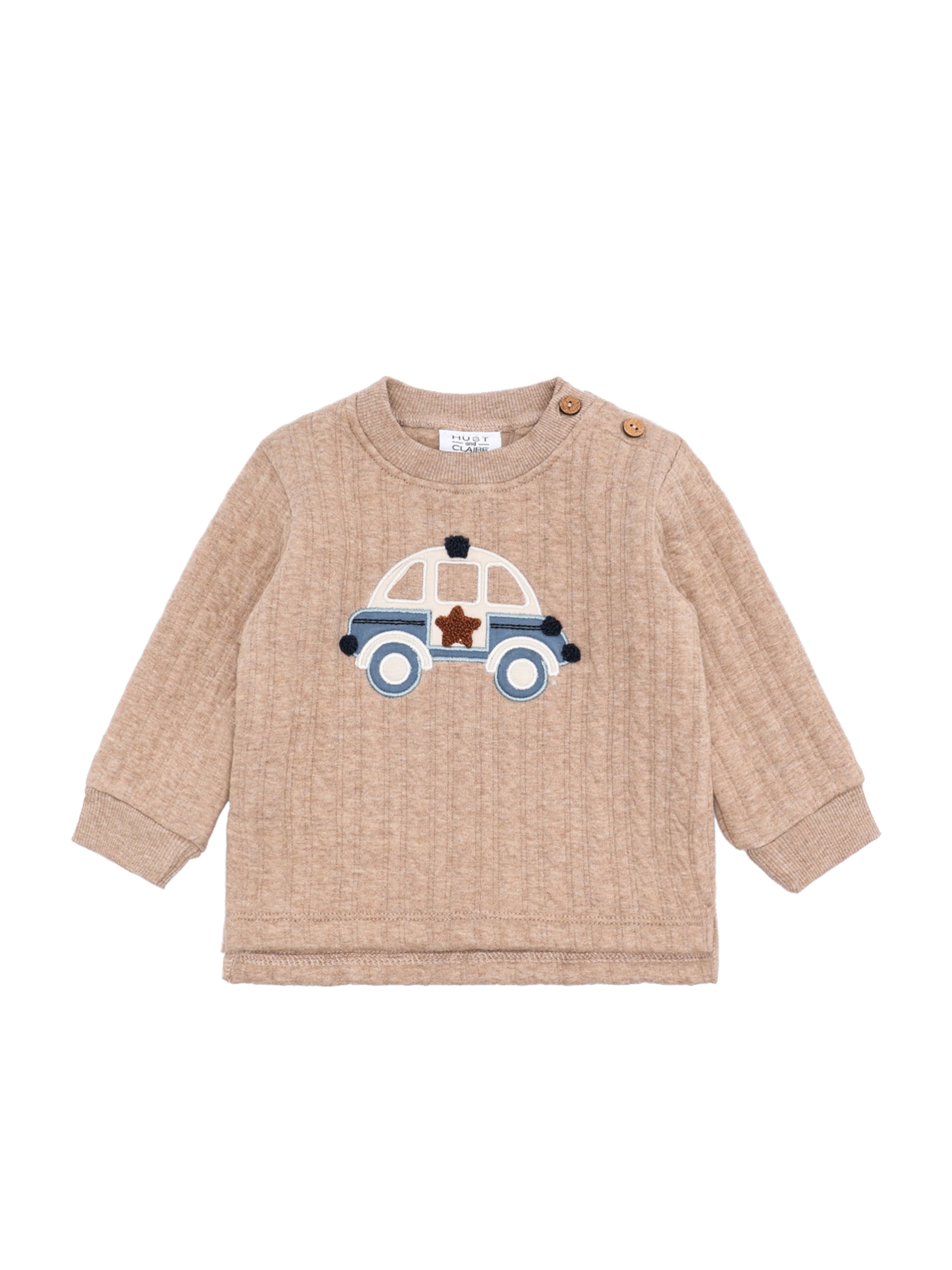 Hust & Claire Πουλόβερ 'Sofus Policecar' σε μπεζ: μπροστά