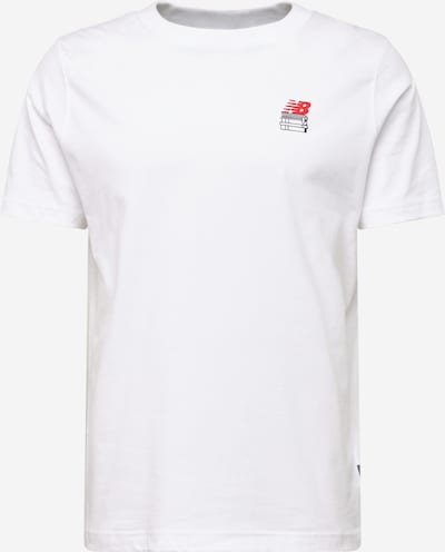 new balance T-Shirt in grau / rot / schwarz / weiß, Produktansicht