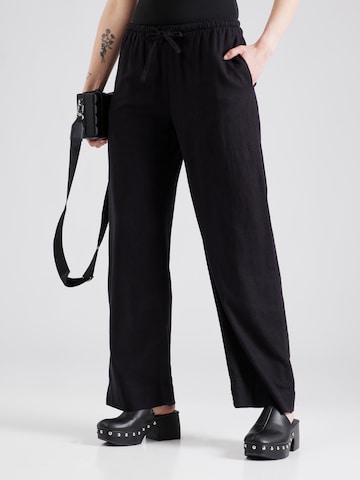 Loosefit Pantalon 'Mia' WEEKDAY en noir : devant