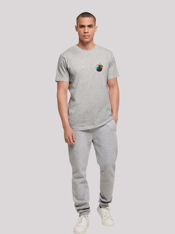 T-Shirt 'Colorfood Collection - Rainbow Apple' F4NT4STIC en gris