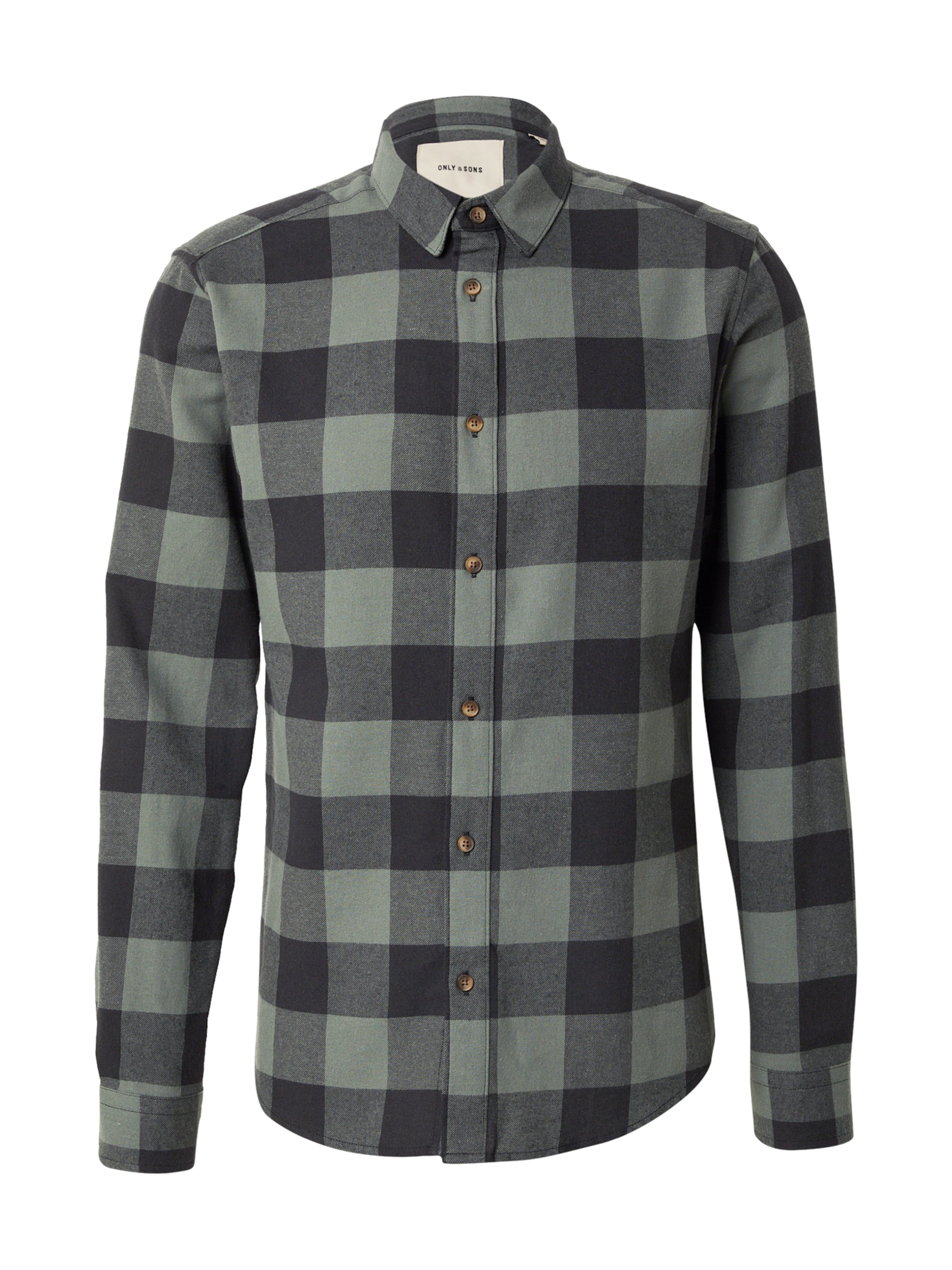 Only & Sons Košile 'ONSGudmund' - zelená / černá, Produkt