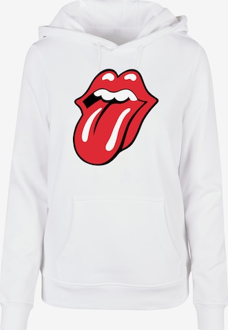 Sweat-shirt 'The Rolling Stones Classic Tongue Blk' F4NT4STIC en blanc : devant
