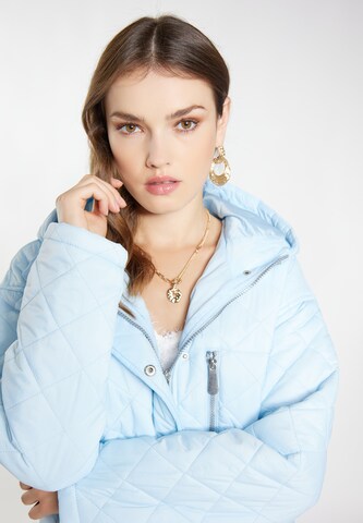Cappotto di mezza stagione 'Tassia' di faina in blu
