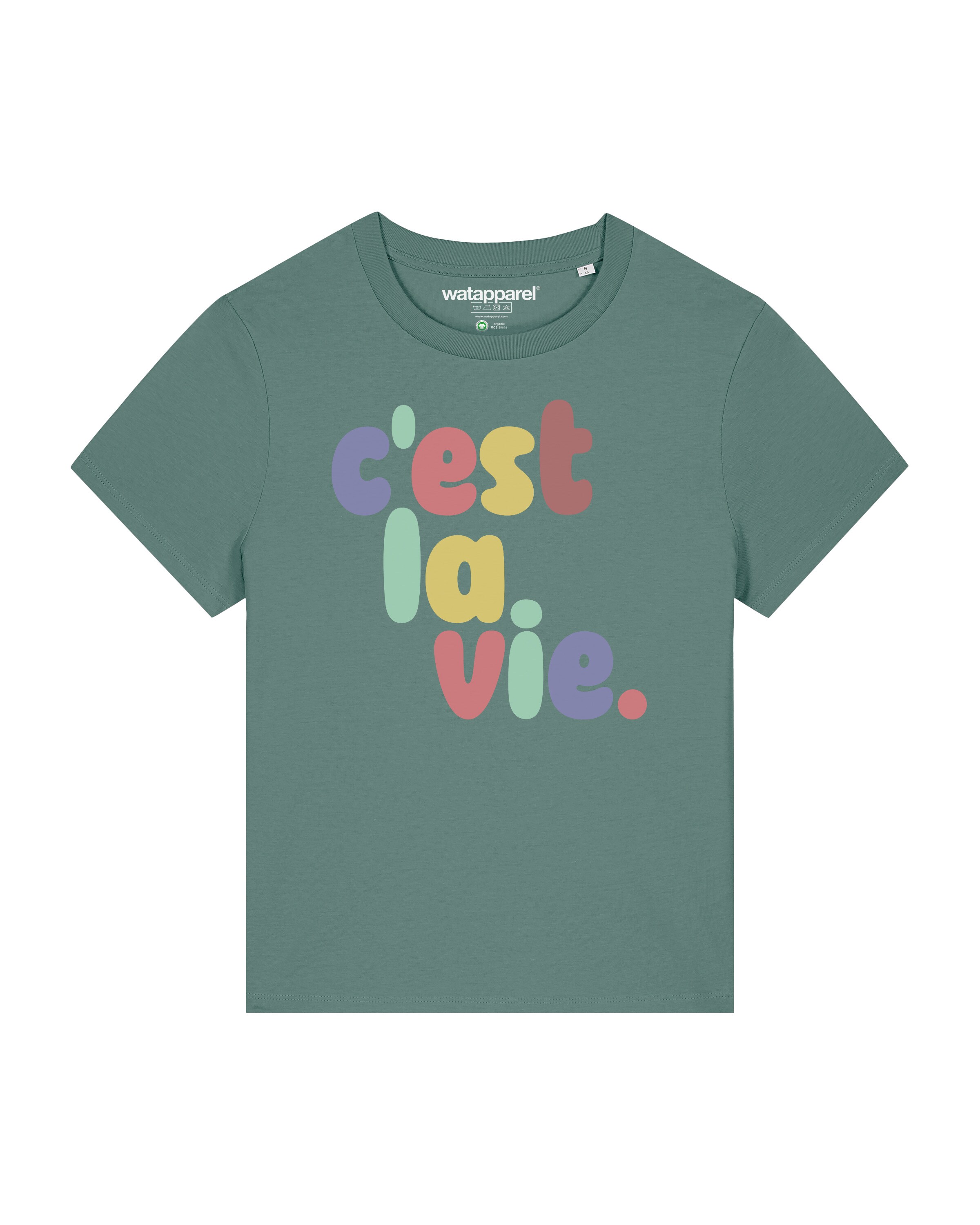 T-shirt Watapparel en vert : devant