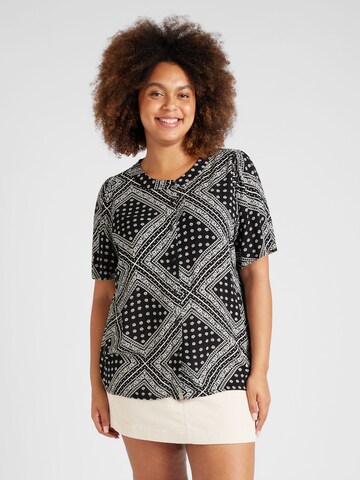 ONLY Carmakoma Blouse 'CARCHERRY' in Zwart: voorkant