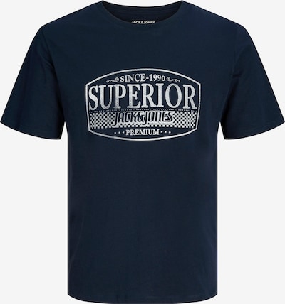 Jack & Jones Premium T-Krekls 'JPRBLUNOAH', krāsa - tumši zils / balts, Preces skats