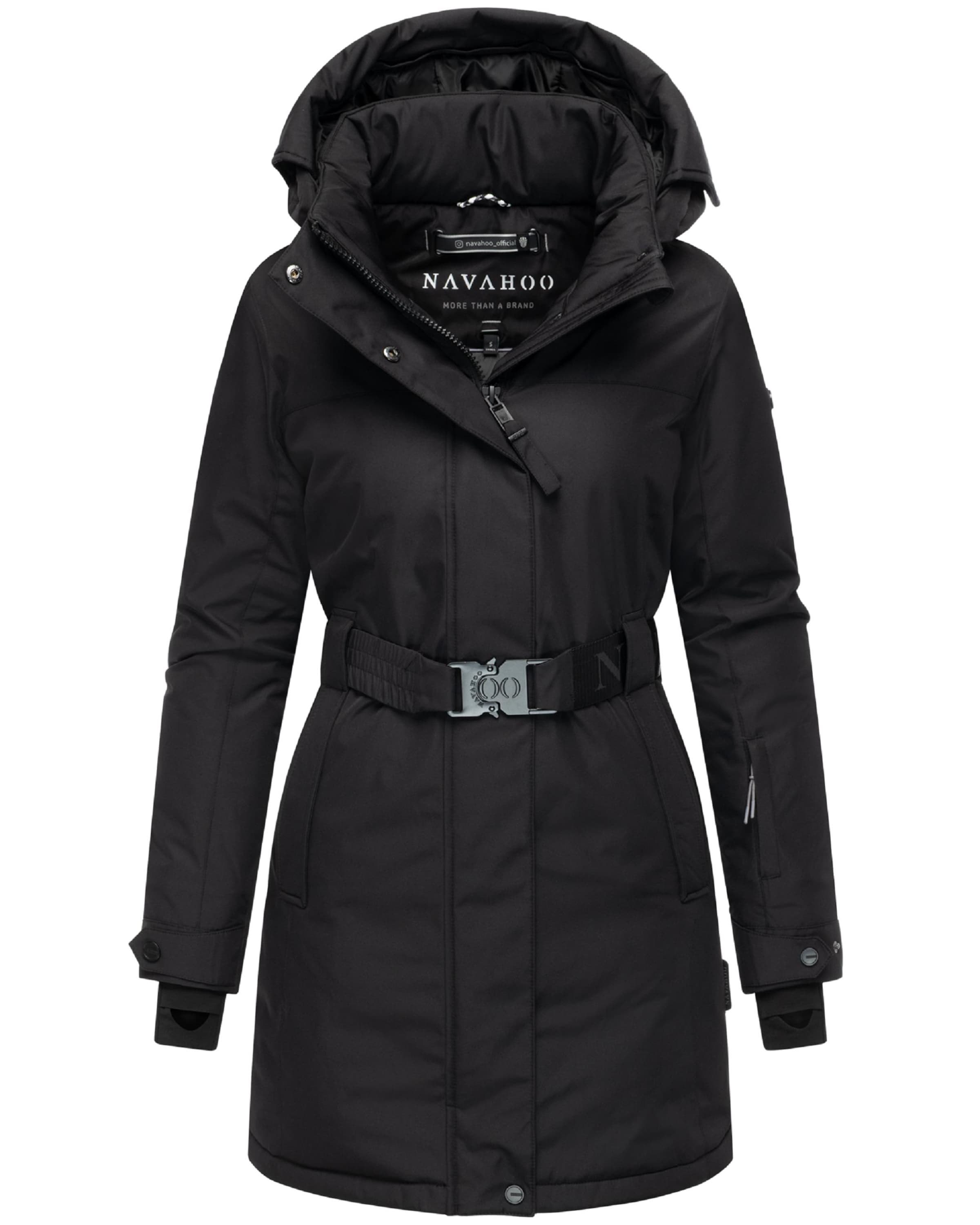 NAVAHOO Χειμερινό παλτό 'Frostkuss 14' σε μαύρο