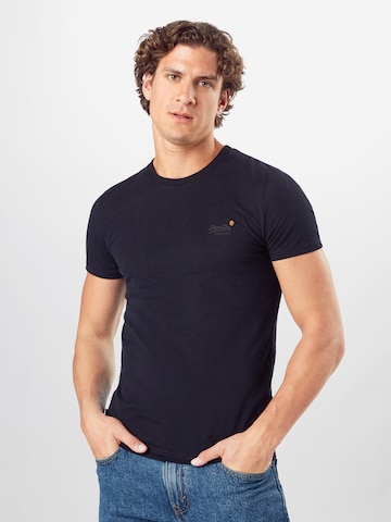 Superdry Regular fit Shirt in Zwart: voorkant