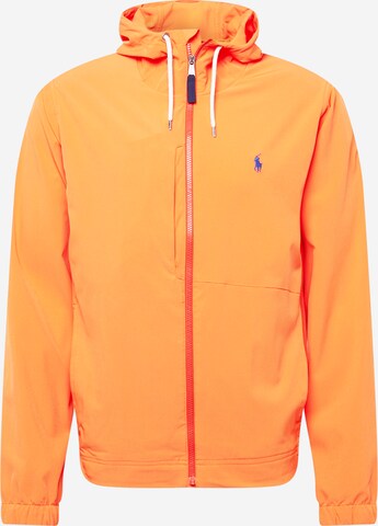 Polo Ralph Lauren Φθινοπωρινό και ανοιξιάτικο μπουφάν σε πορτοκαλί: μπροστά