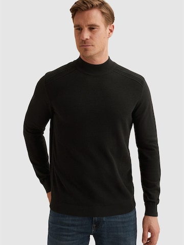 VANGUARD Sweater 'Pullover in cotton/modal with mockneck' in Black: front
