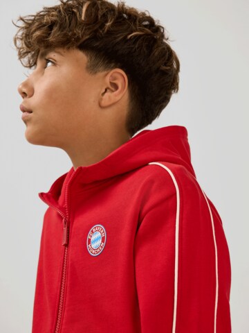 FC BAYERN MÜNCHEN Zip-Up Hoodie in Red | ABOUT YOU