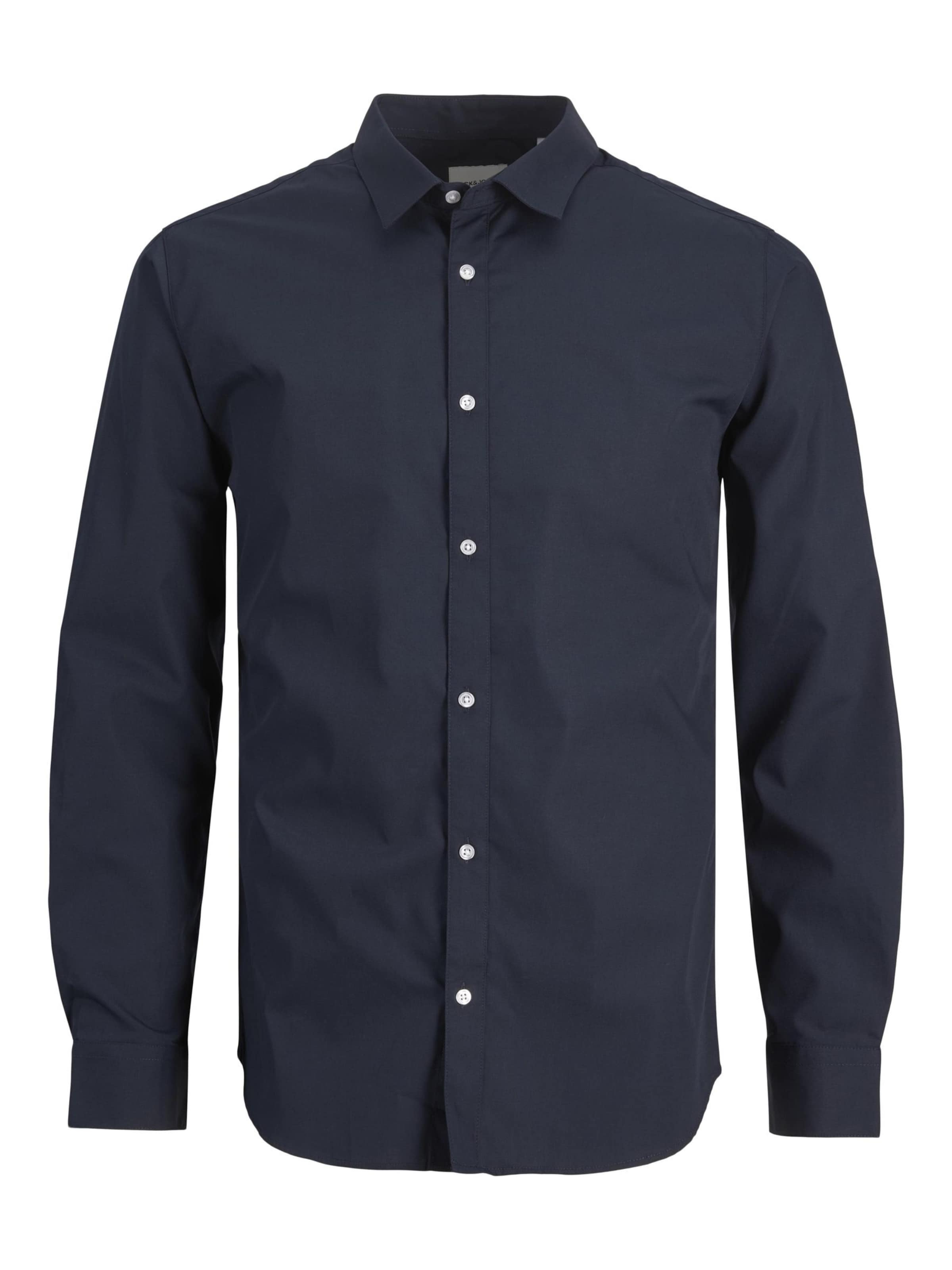 JACK & JONES Slim Fit Oberhemd Oberhemd in Blau: Vorderseite