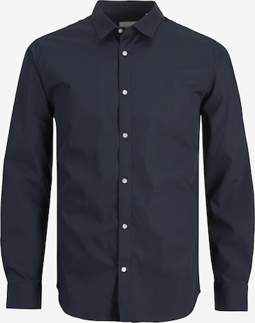 JACK & JONES Slim fit Button Up Shirt in Blue: front