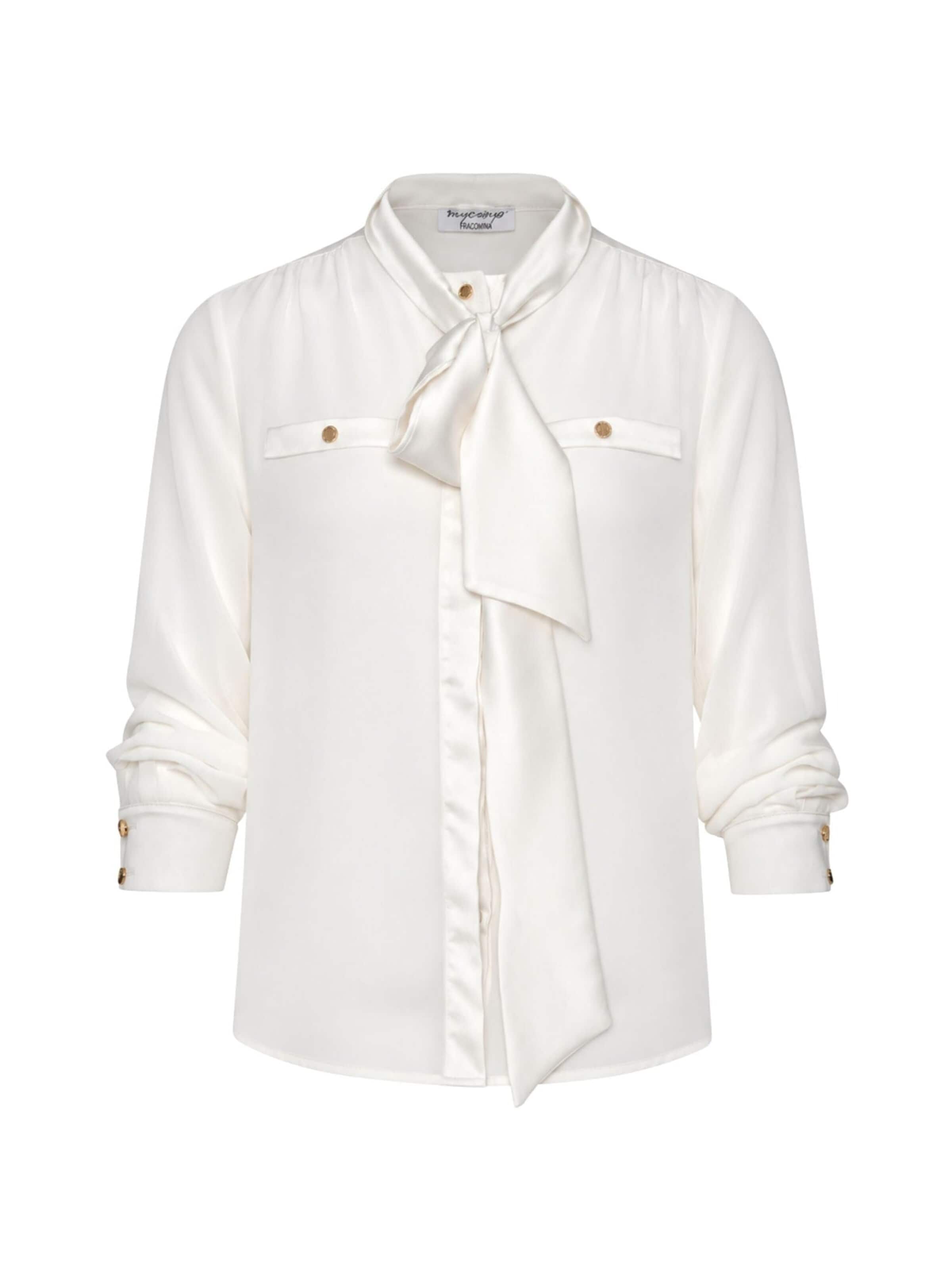 Camicia da donna 'Blouse with Neck Tie' di Fracomina in bianco: frontale