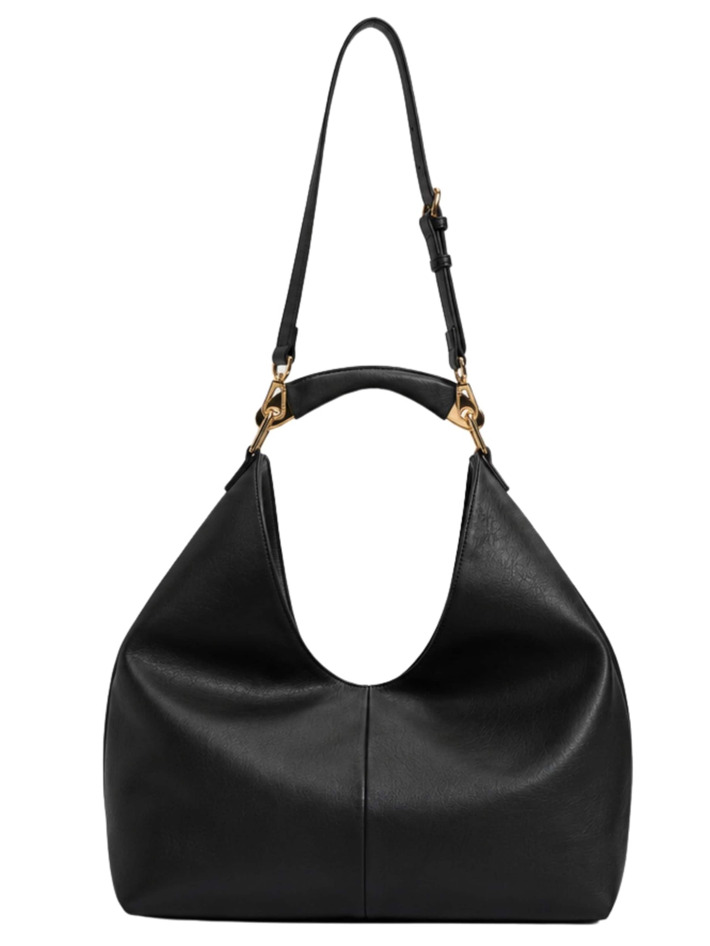 Twinset - Bolso de hombro 'Leather-effect Hobo Bag' en negro