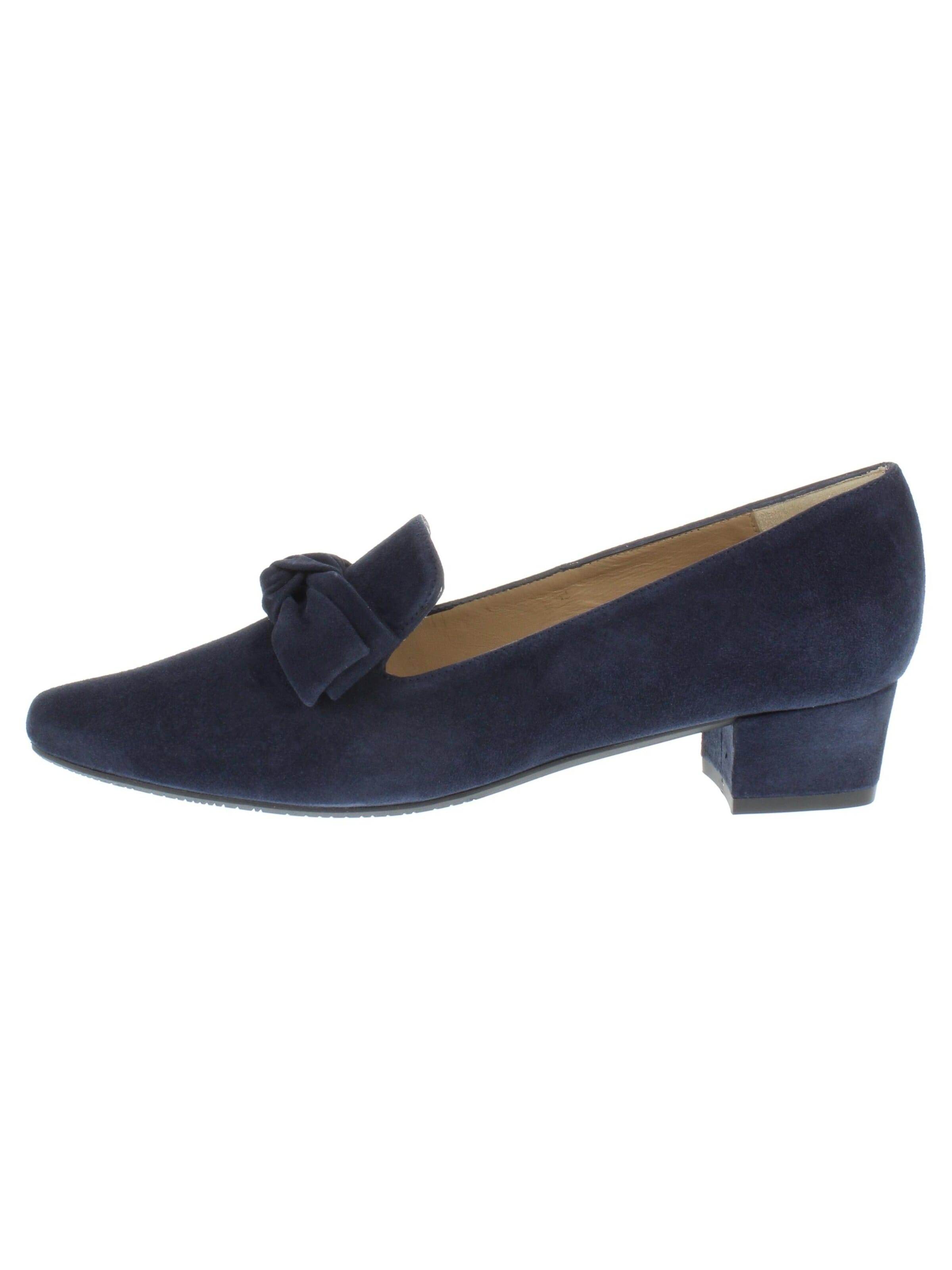 XAVER LUIS Schuhmanufaktur Pumps 'ROMY - Klassische Pumps mit Schleife'‌‌‌‌‌‌ in Blau: Vorderseite