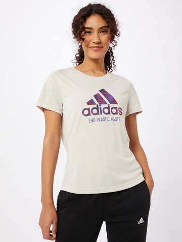 ADIDAS SPORTSWEAR tavaline Funktsionaalne särk, värv hall: eest vaates