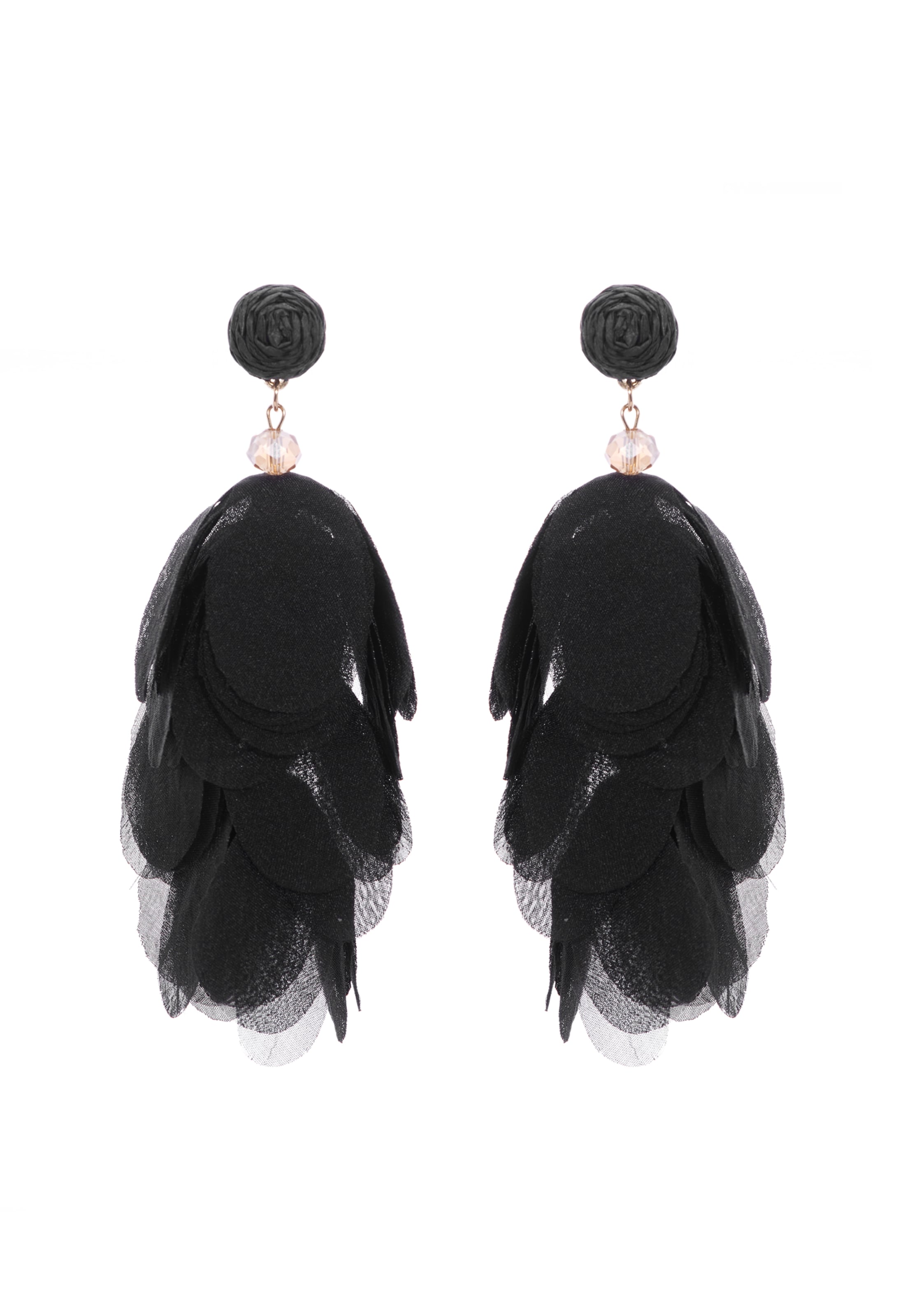 IZIA - Pendientes en negro: frente