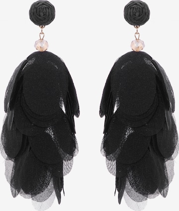 IZIA - Pendientes en negro: frente