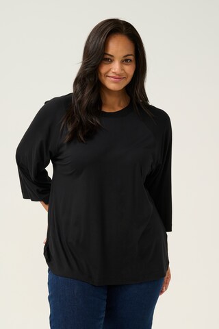 T-shirt 'Anita' KAFFE CURVE en noir : devant