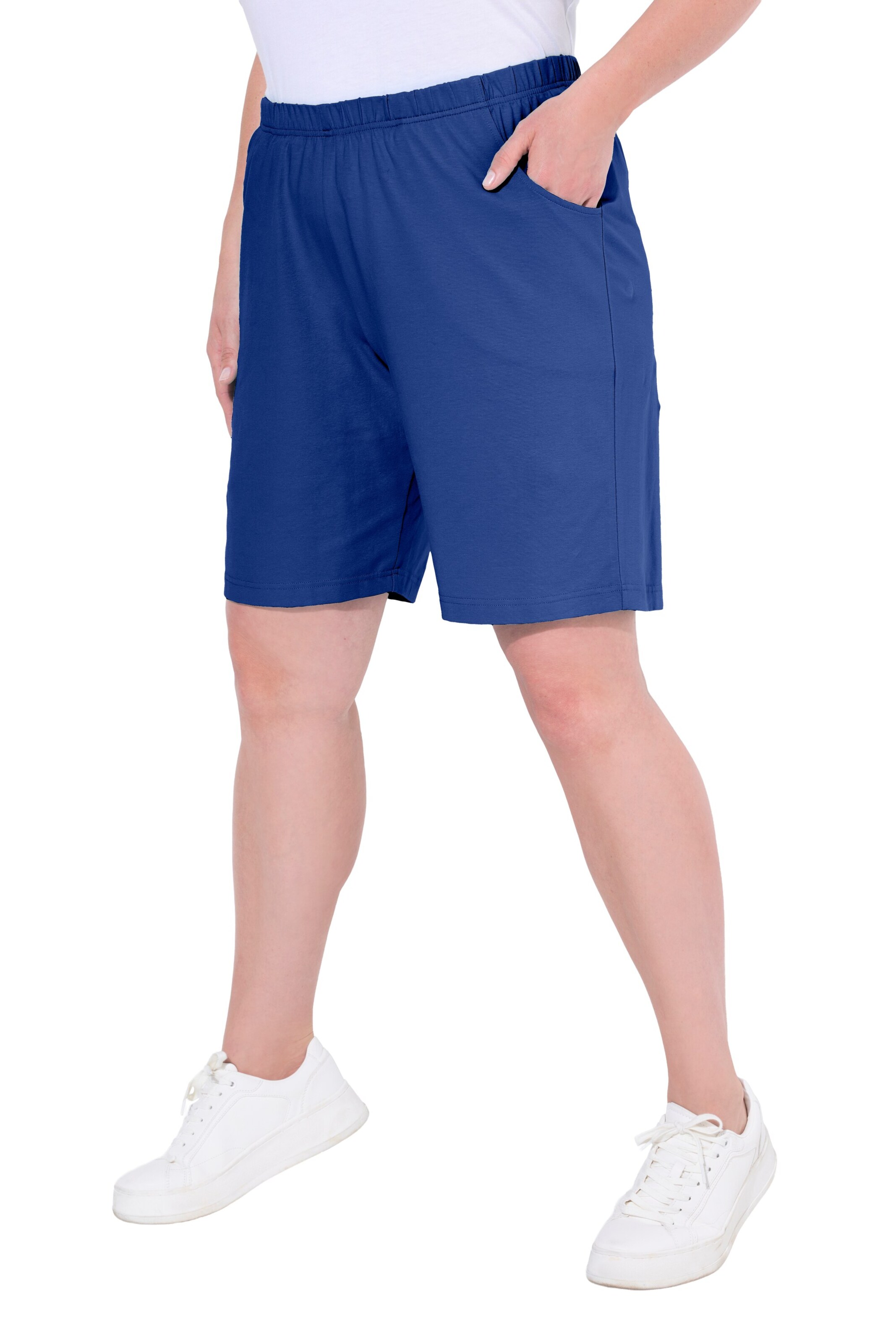 Ulla Popken Regular Hose in Blau: Vorderseite