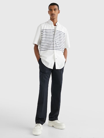 TOMMY HILFIGER Comfort fit Button Up Shirt 'Breton' in White