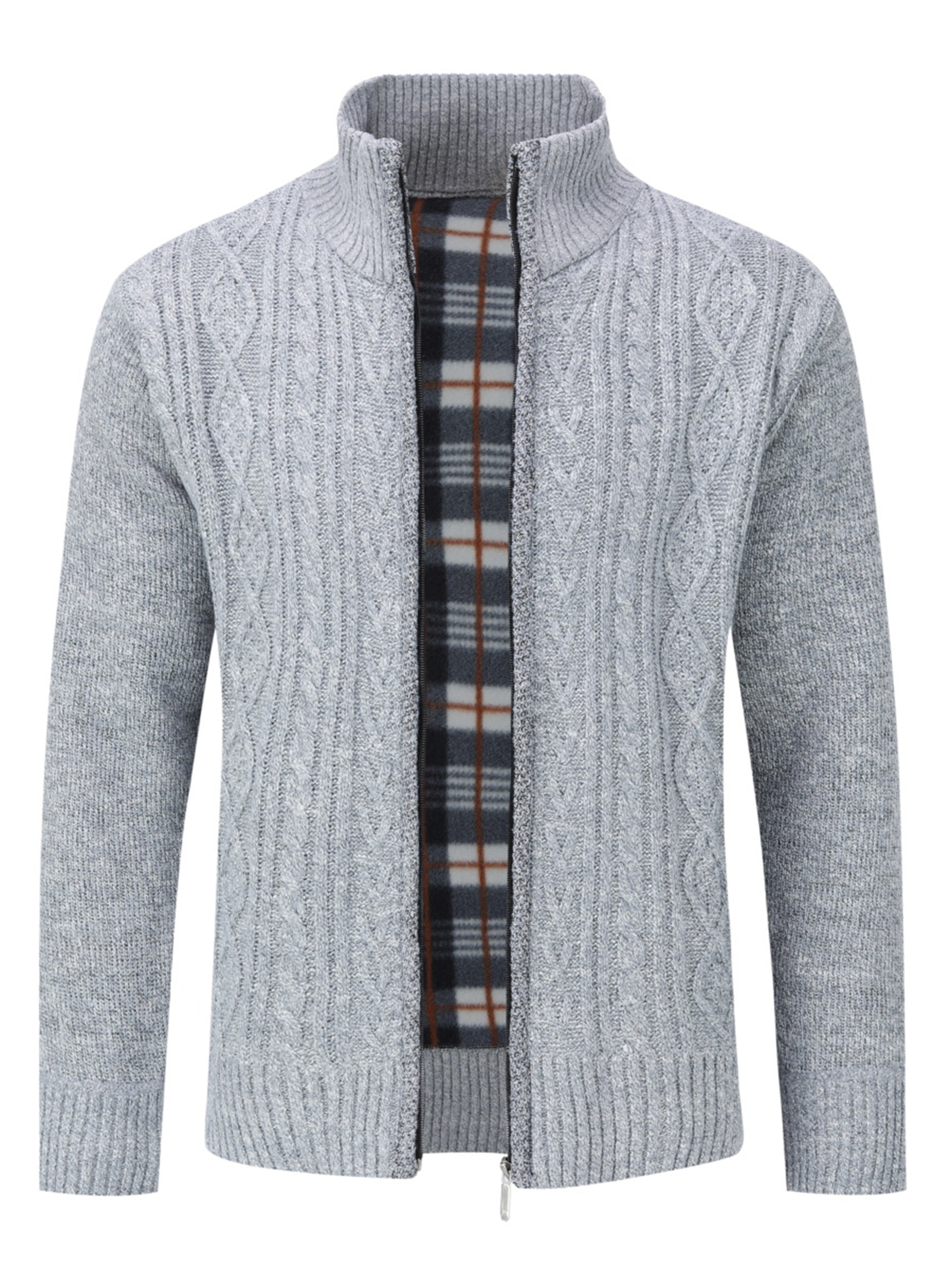 Youthup Knit Cardigan in Grey: front