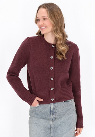MYMO Gebreid vest in Rood: voorkant