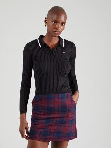 Tommy Jeans Sweater 'ESSENTIAL' in Black: front