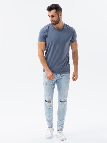 Ombre Shirt 'S1370' in Blau