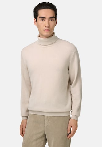 Pull-over Boggi Milano en beige : devant