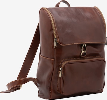 Sac à dos Viola Castellani en marron : devant