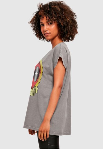 ABSOLUTE CULT Shirt 'Deadpool - Tattoo' in Grey