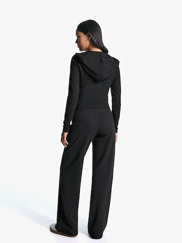 Wide Leg Pantalon Bershka en noir