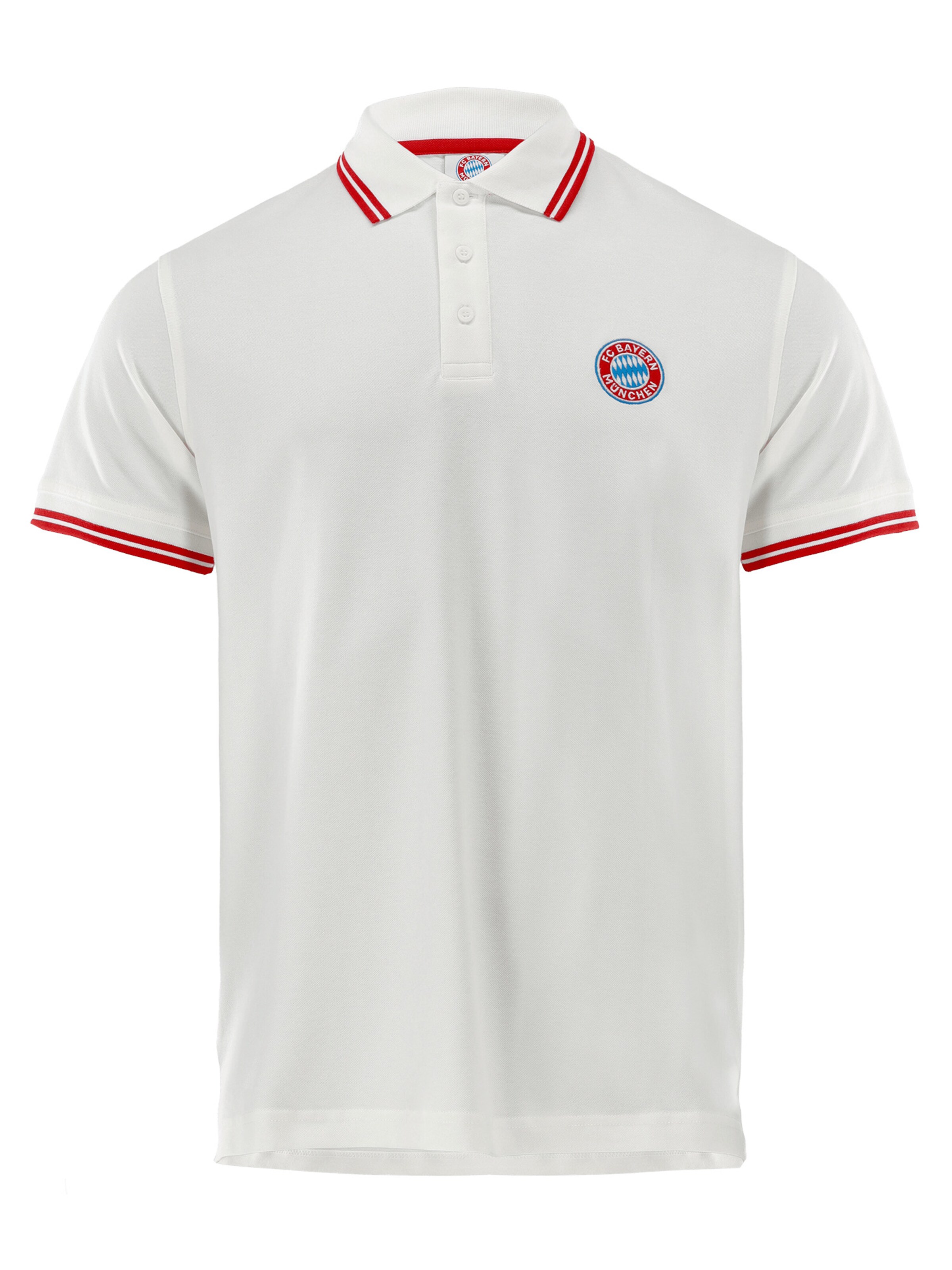 FC BAYERN MÜNCHEN Poloshirt 'Essential' in Weiß: Vorderseite