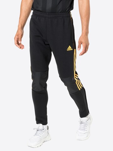ADIDAS SPORTSWEAR Regular Workout Pants 'Tiro' in Black: front