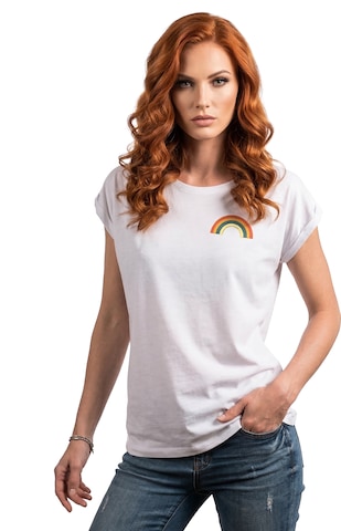 MAKAYA Shirt 'Rainbow' in White: front